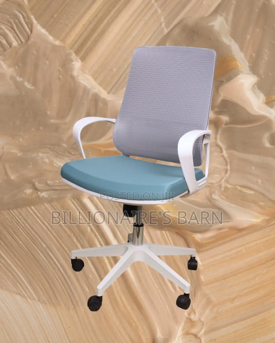 Executive White Ergonomic Mesh Office Chair | Adjustable Height