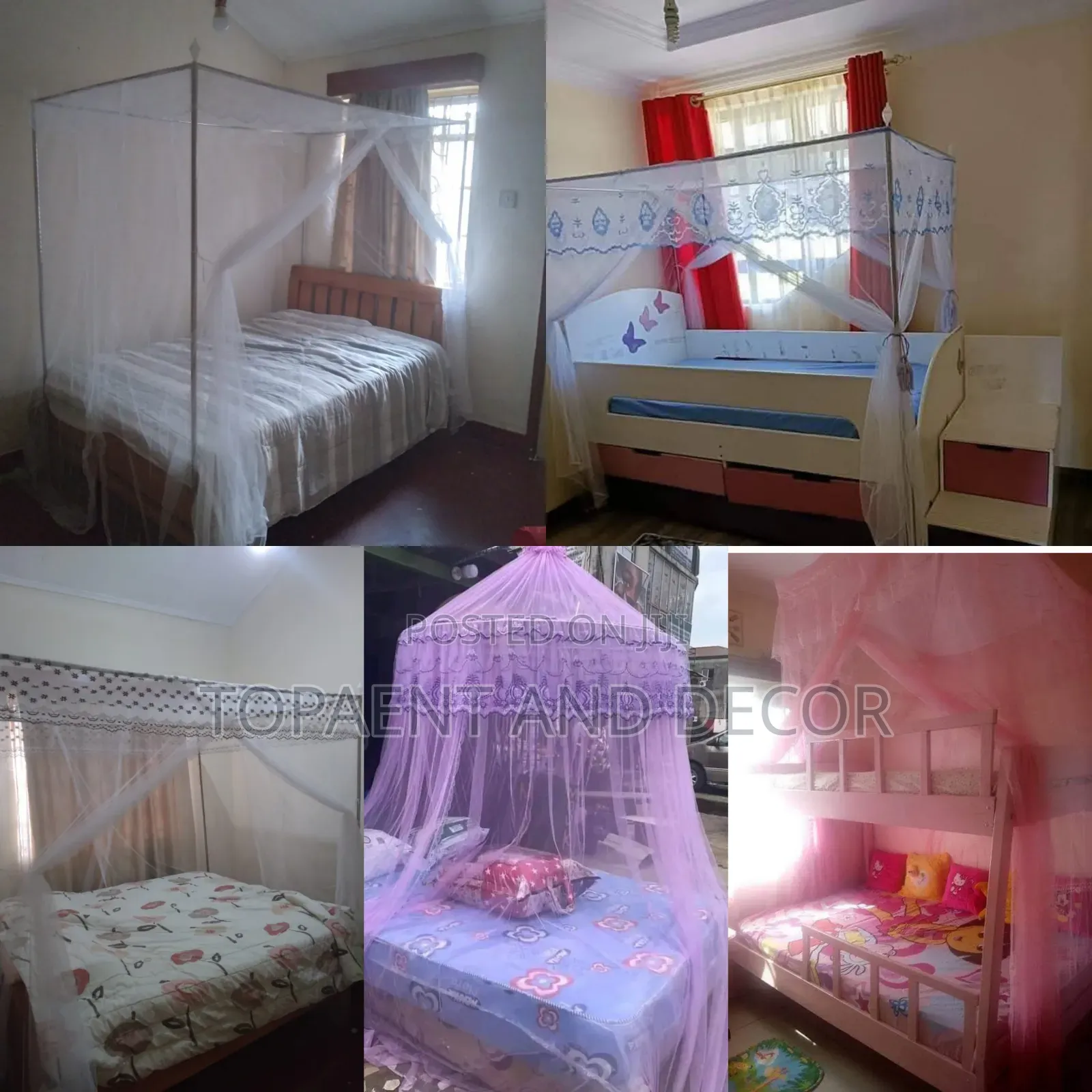 Queen Size Classic Fine Mesh Bed Mosquito Nets With a Canopy Top