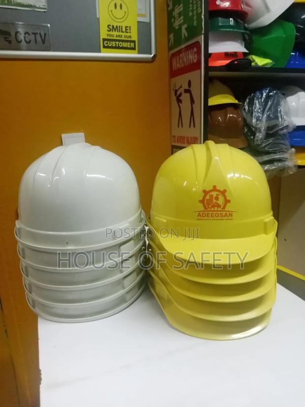 Lightweight Safety Ordinary Helmets White And Yellow - thumbnail 2