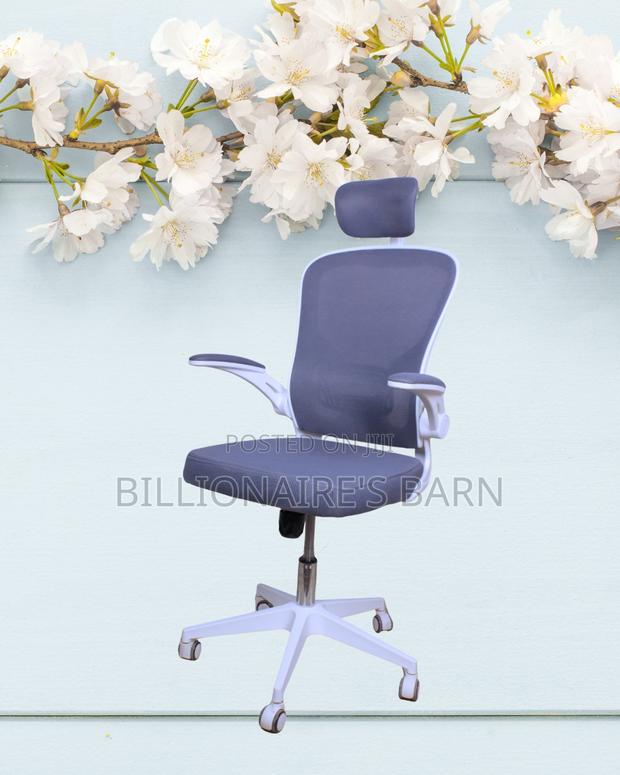 Best-Seller White Ergonomic Office Chair | Nylon Castors - thumbnail 4