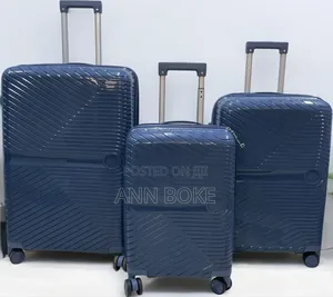 *3 in 1 Unbreakable Pp Suitcase*Zipper Closure Frame.
