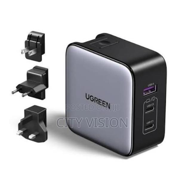 Ugreen 65w 3-Port Gan Fast Charger With Interchangeable - thumbnail 3