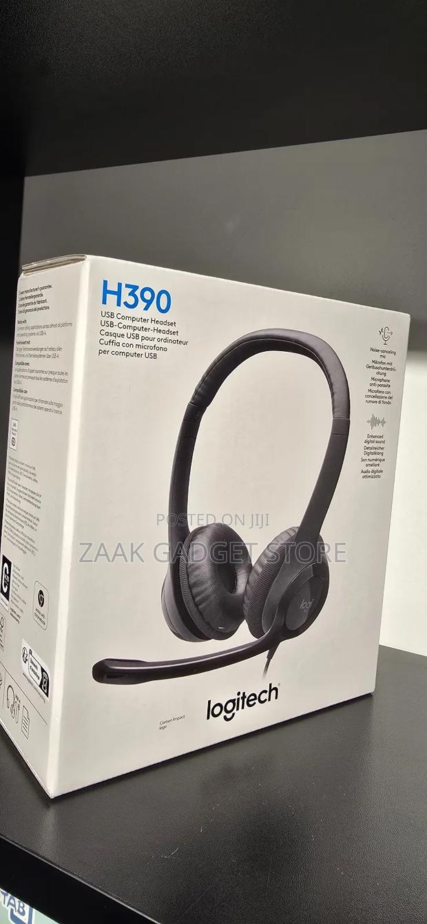 Usb C Computer Headset With Carbon Impact Logo -h390 - thumbnail 2