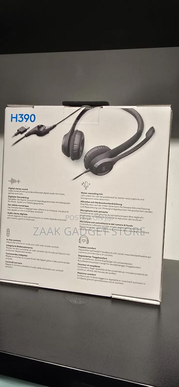 Usb C Computer Headset With Carbon Impact Logo -h390 - thumbnail 3