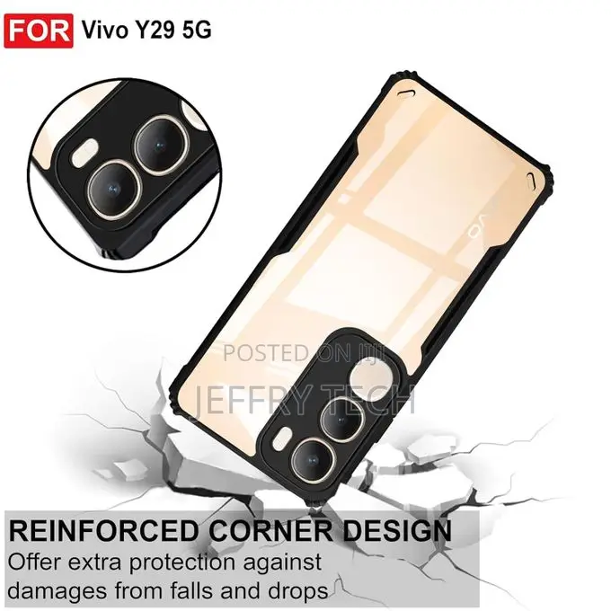 Calser Hybrid Black Border Tpu Bumper Case for Vivo Y29