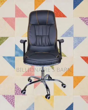 Executive Leather Office Chair | Breathable Lumbar Support
