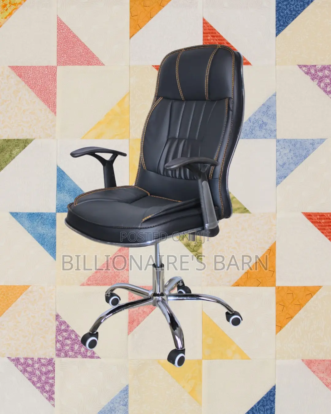 Executive Leather Office Chair | Breathable Lumbar Support