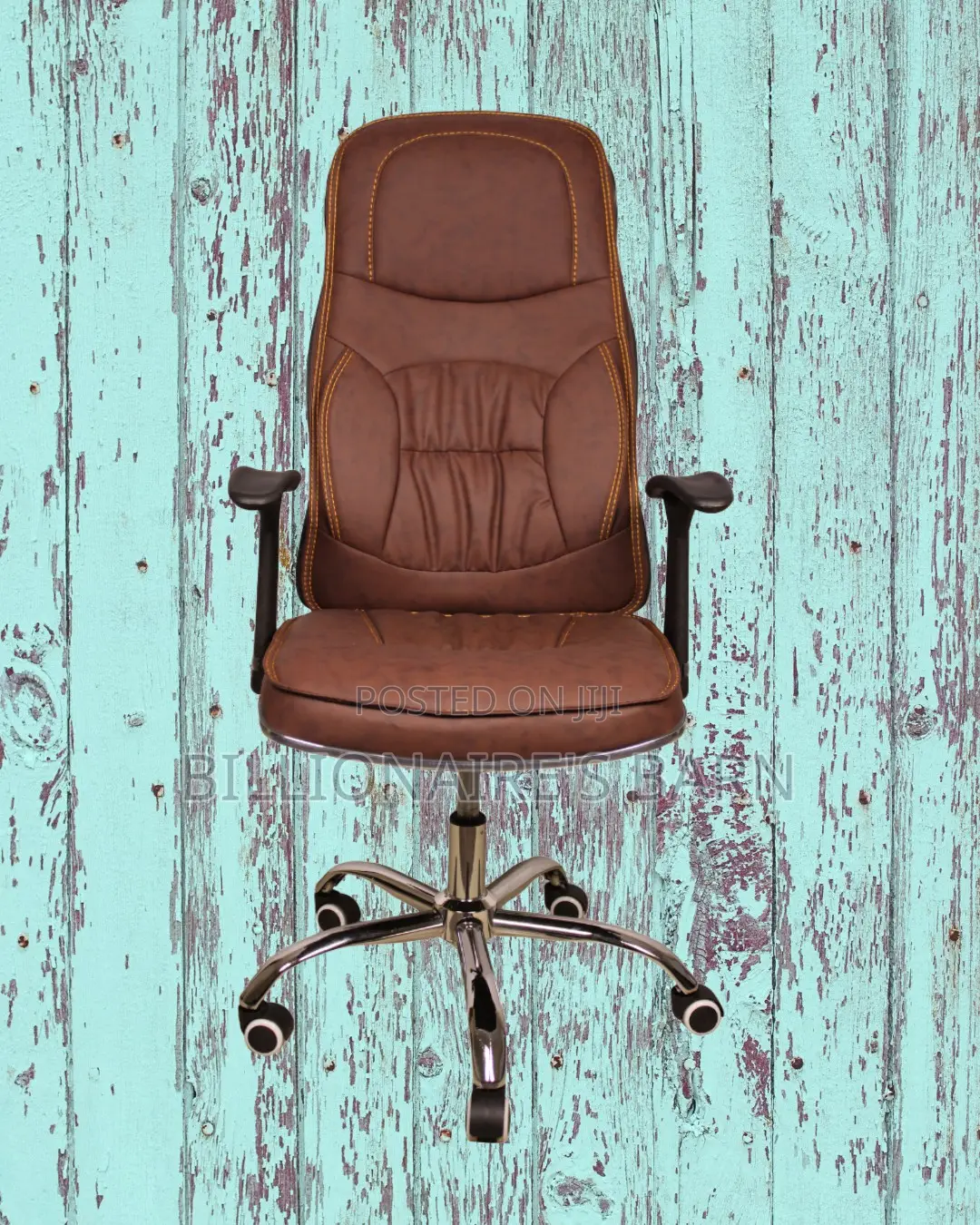 Ergonomic Executive Leather Chair | Sleek Padded Armrests