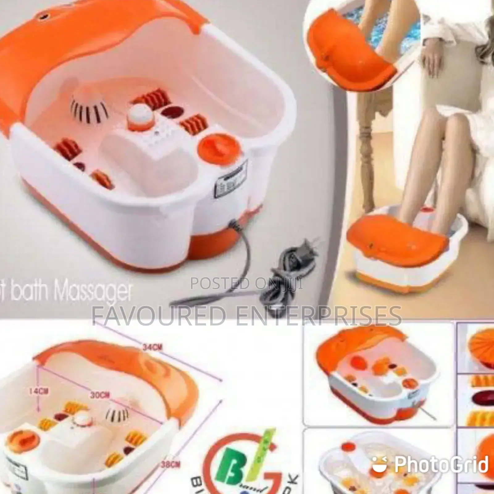 Portable Electric Pedicure Foot Bath Spa Massager Machine