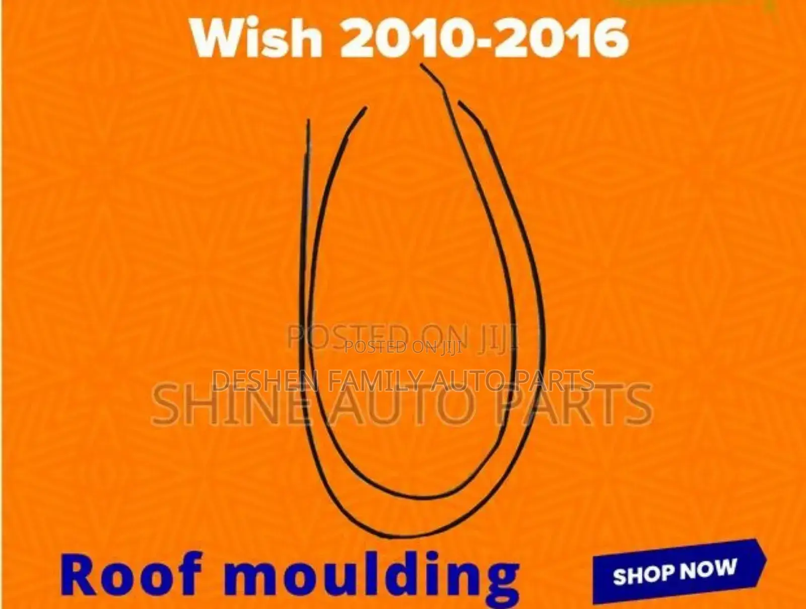 Vitz, Mark X, Hilux, Probox, Wish, Fielder, Axio Roof Moulding