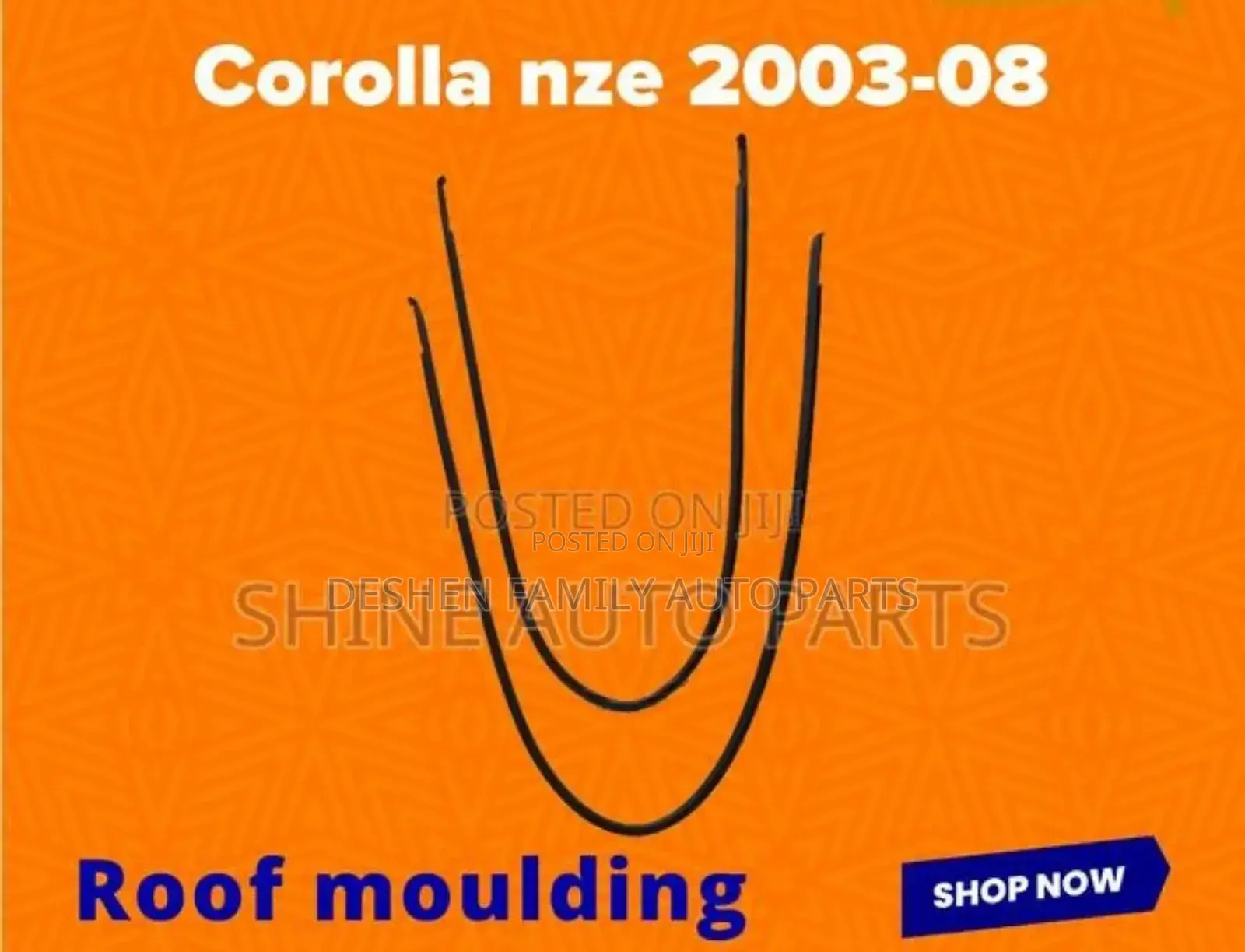 Vitz, Mark X, Hilux, Probox, Wish, Fielder, Axio Roof Moulding