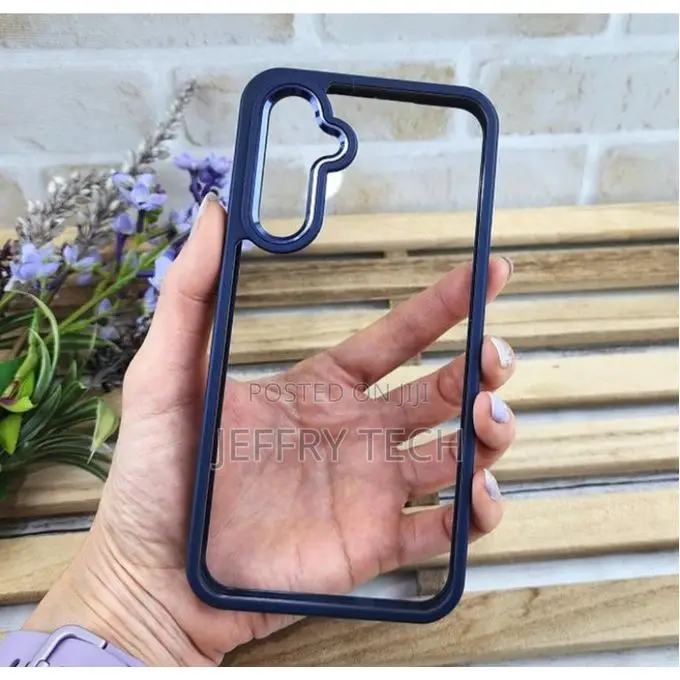 Moffe Samsung Galaxy A16 Clear and Colorless With Blue Edges