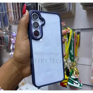 Moffe Samsung Galaxy A16 Clear and Colorless With Blue Edges