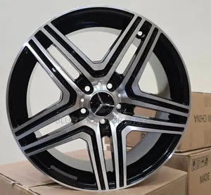 Size 18 Rims for Mercedes Benz (5 Spoke) Black - Silver( 4pcs)