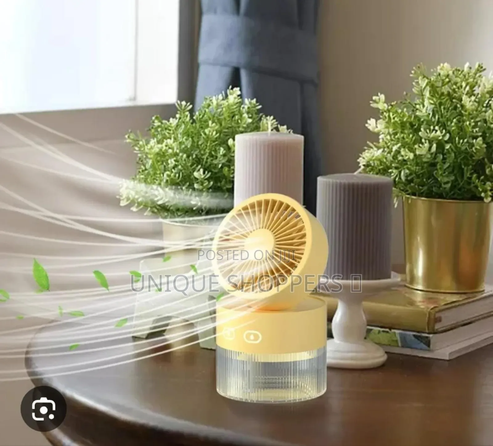 3 Speed 35ml/H Rechargeable Portable Fan With Humidifier
