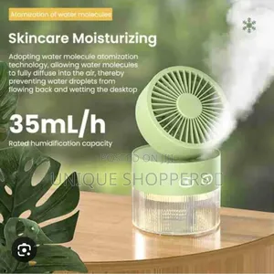 3 Speed 35ml/H Rechargeable Portable Fan With Humidifier