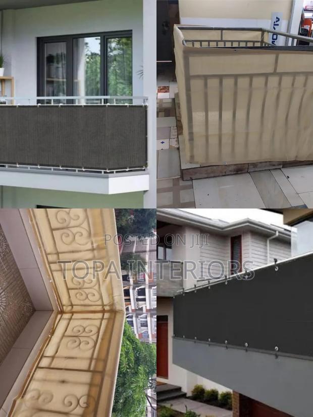 Balcony Privacy Shield and Dust Trap Balcony Privacy Canvas Shields - main view