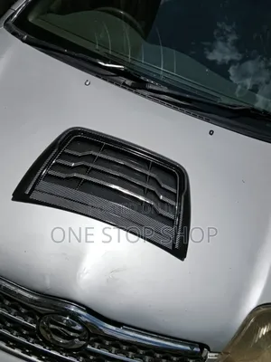 Car Decorative Carbon Fiber Look Air Flow Intake Hood 50x32cm