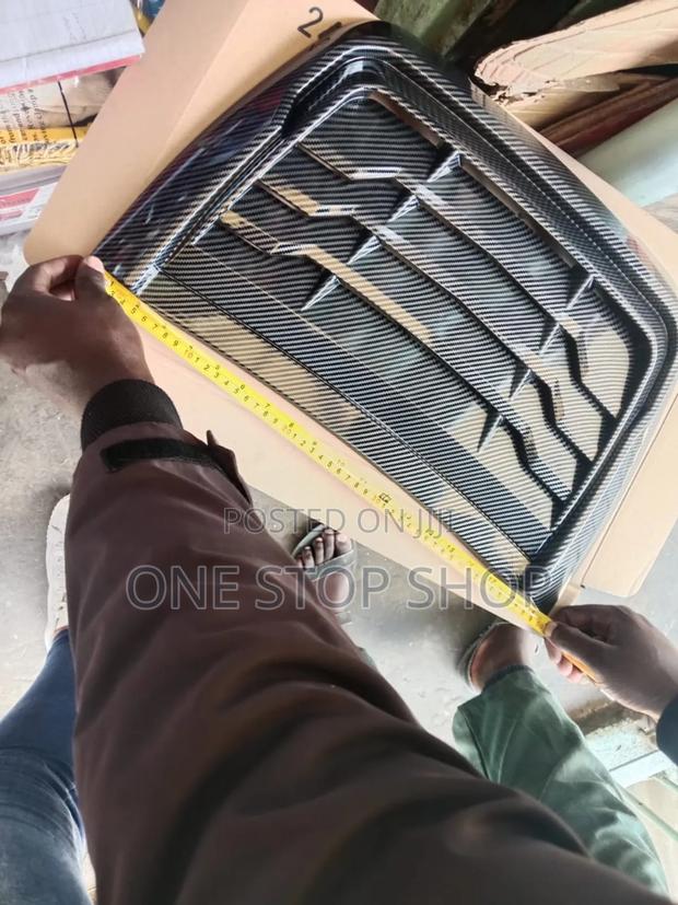 Car Decorative Carbon Fiber Look Air Flow Intake Hood 50x32cm