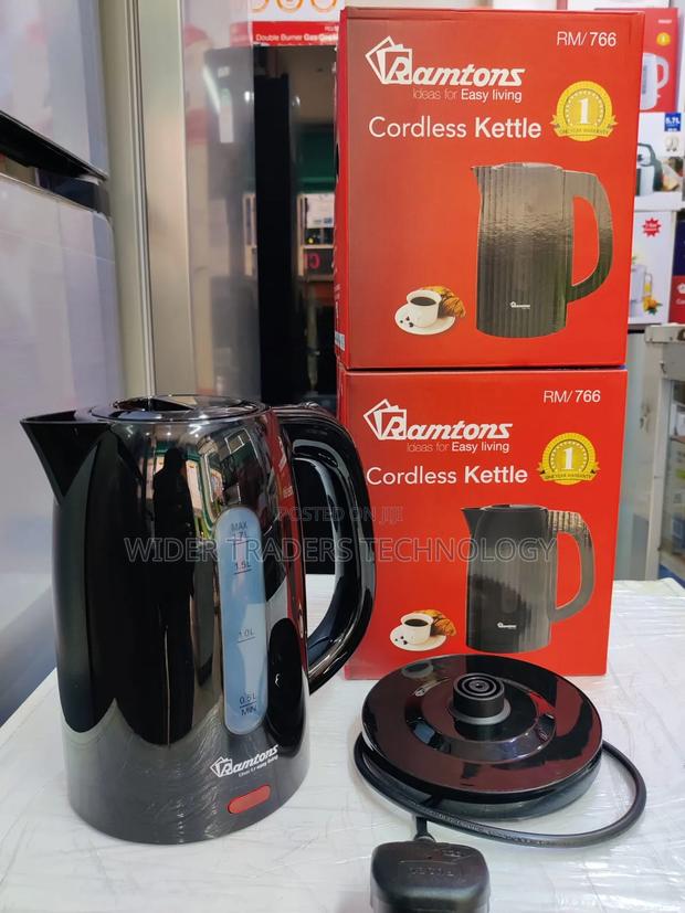 Ramtons Kettle Cordless Black 1.7l Rm776