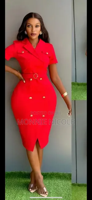 Classy Red Dress/ Fashion Dress