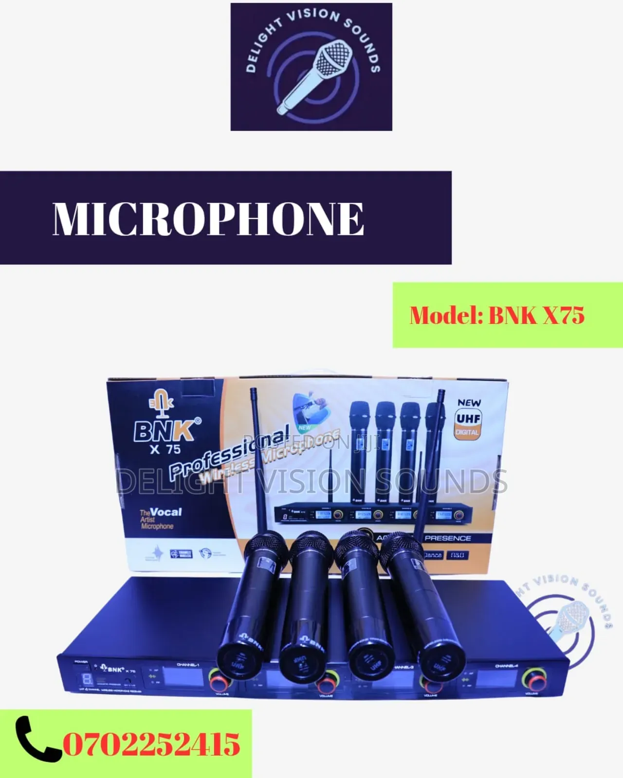 BNK Original 4_way Wire Less Microphone (X75)