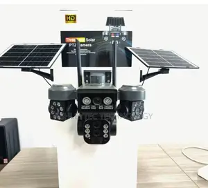 V380 Pro New Model 4g Simcard Triple Lens Solar CCTV Camera