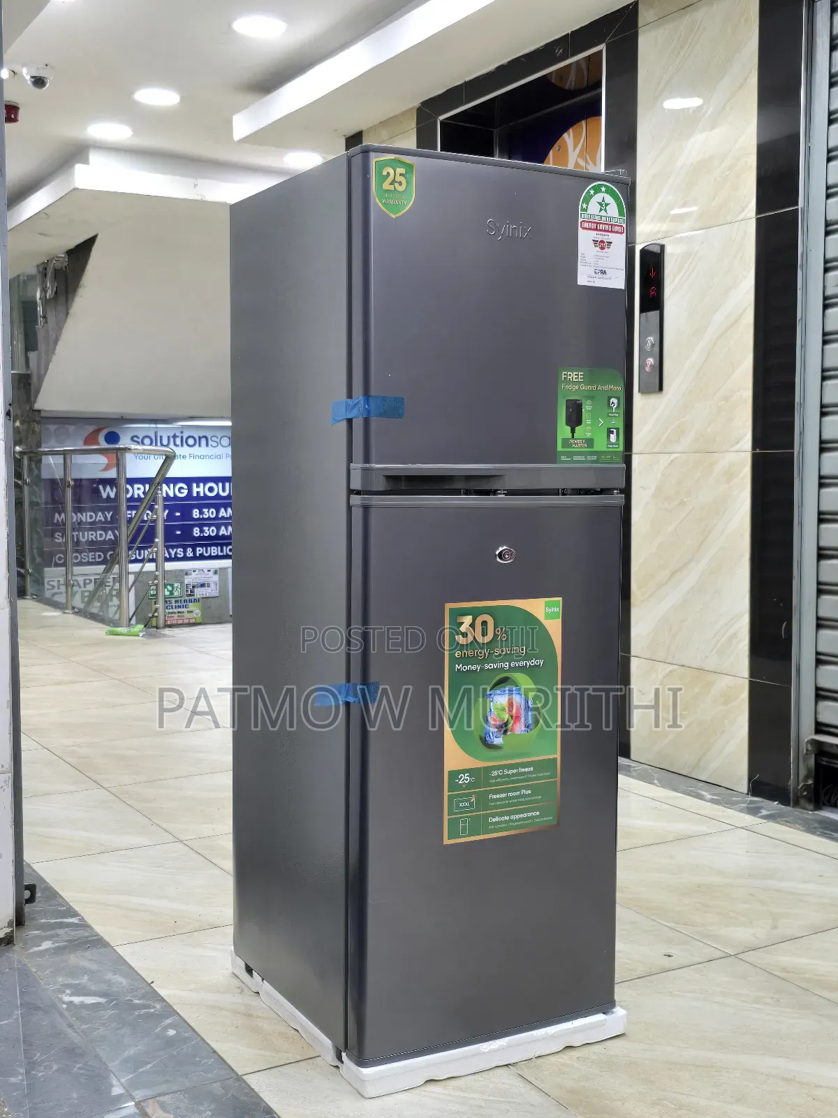 Syinix 137l Fridge Double Door Direct Cool