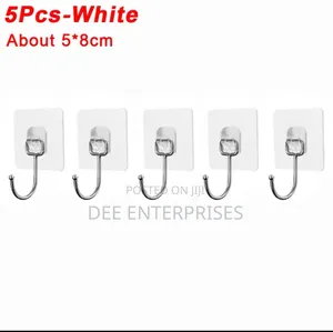 5 PCS Large Hooks Heavy Duty Waterproof Adhesive Wall Hooks
