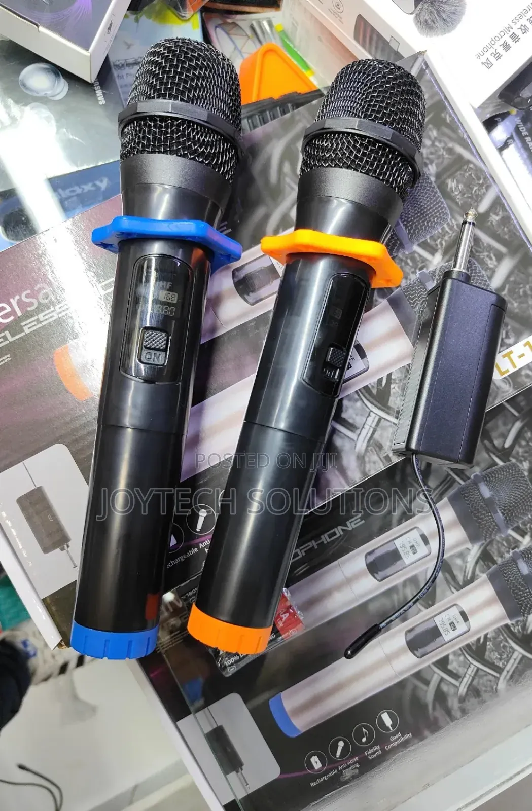Wireless Microphone, Karaoke Handheld Mic System 6.35mm Jack, 30-50 M