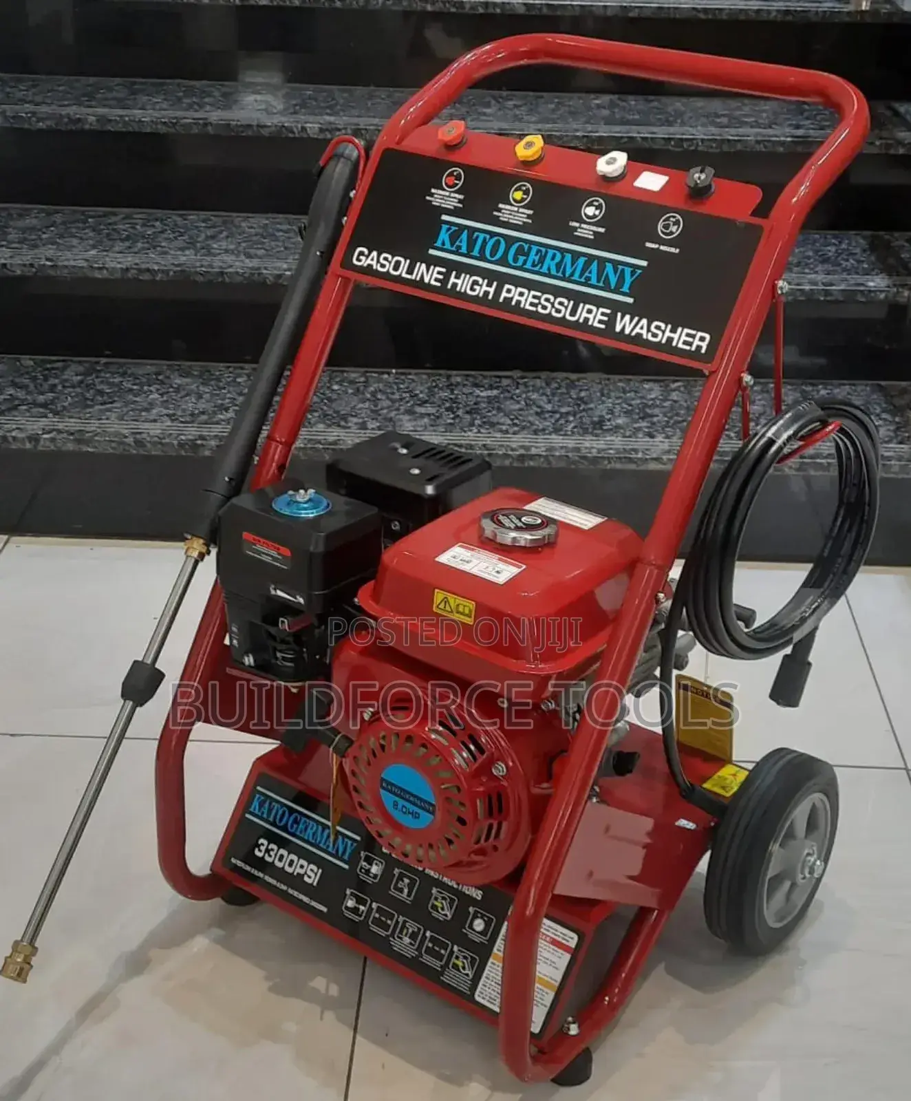 Kato Germany Petro Pressure Washer 3300psi 8.0 Hp