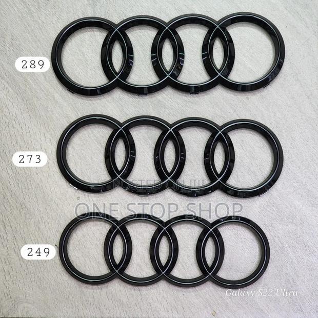 Audi Black Ring Grill or Boot Logo in Sizes