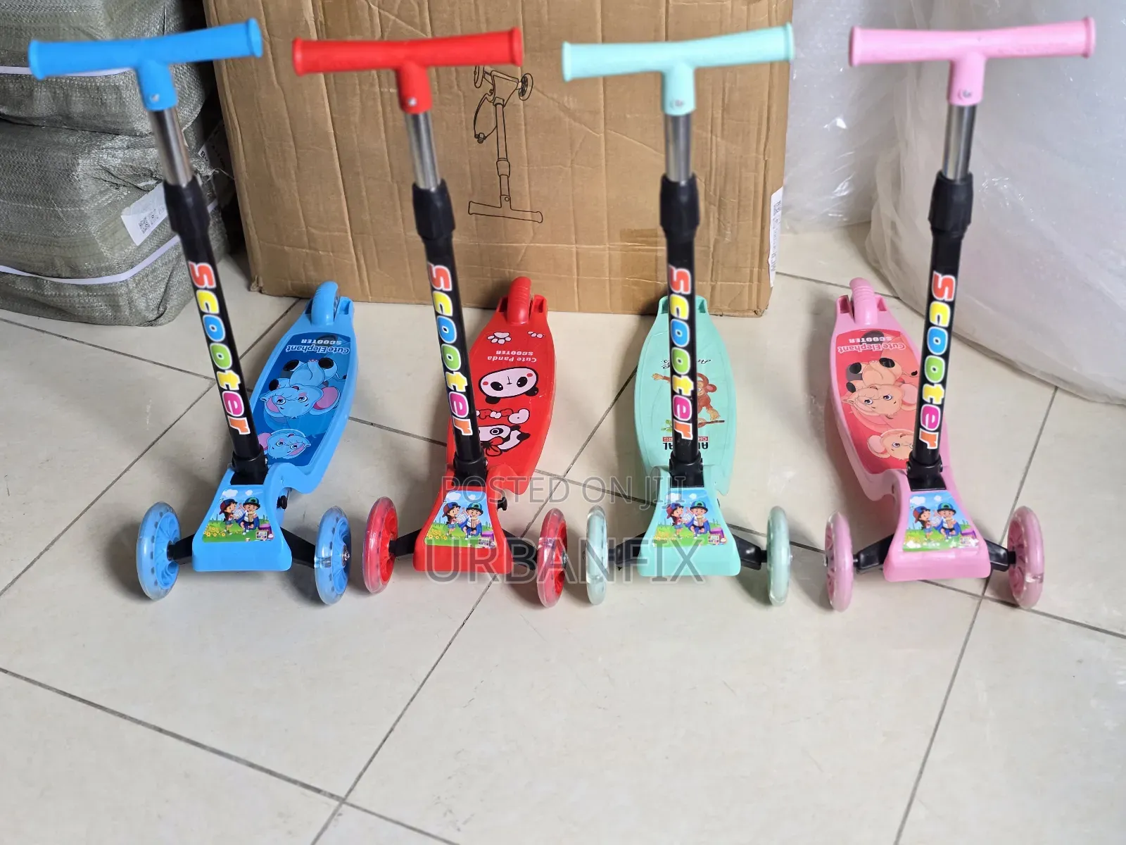 Adjustable Kid's Kick Scooters With Led Lights on 3 Wheels, Ages 3-12