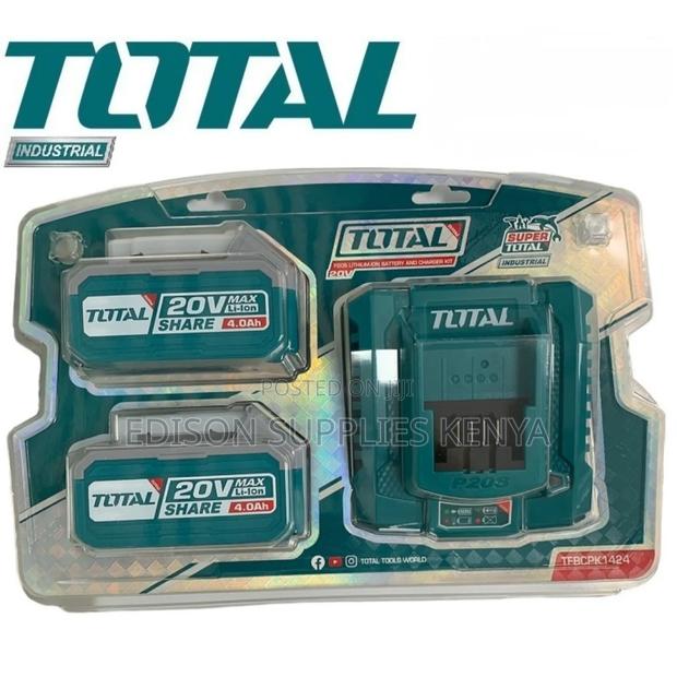 Total Battery 4.0ah 3-Pack Lithium-Ion Battery and Charger Kit
