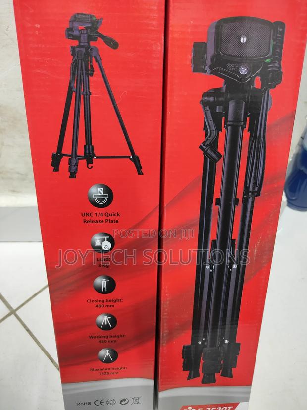 Vedio/Photo Tall Tripod Stand ( F 3520t ) Maximum Height 1420mm. - thumbnail 2