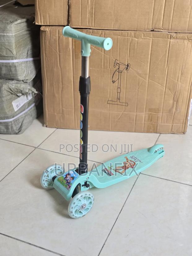 Height Adjustable Kids Kick Scooters With Anti-Slip Deck, Led Wheels