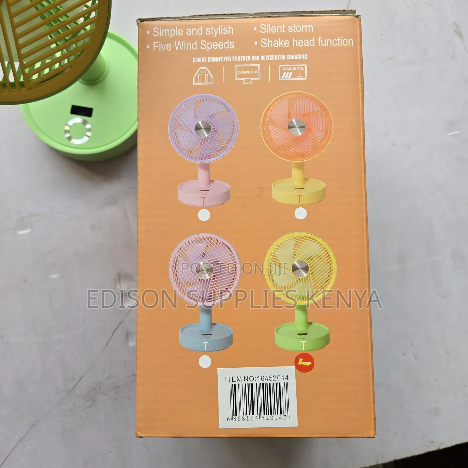Desk Fan Oscillating Rechargeable Usb Telescopic Fan Table Fans