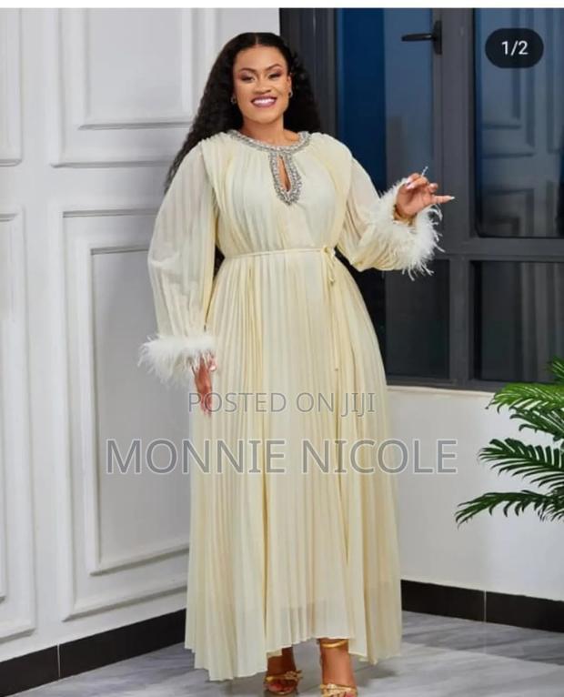 Cream Bejeweled Kaftan - main view