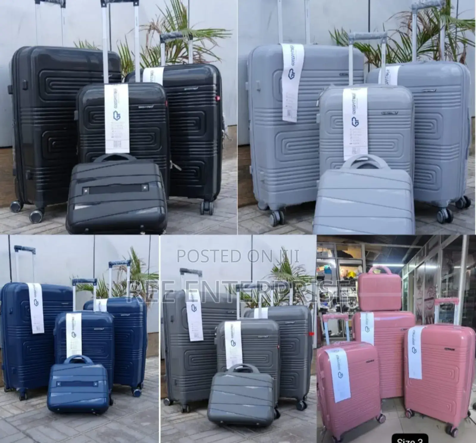 Fashion 4 in 1 Unbreakable Rubber Suitcase Briefcase Travel Bag