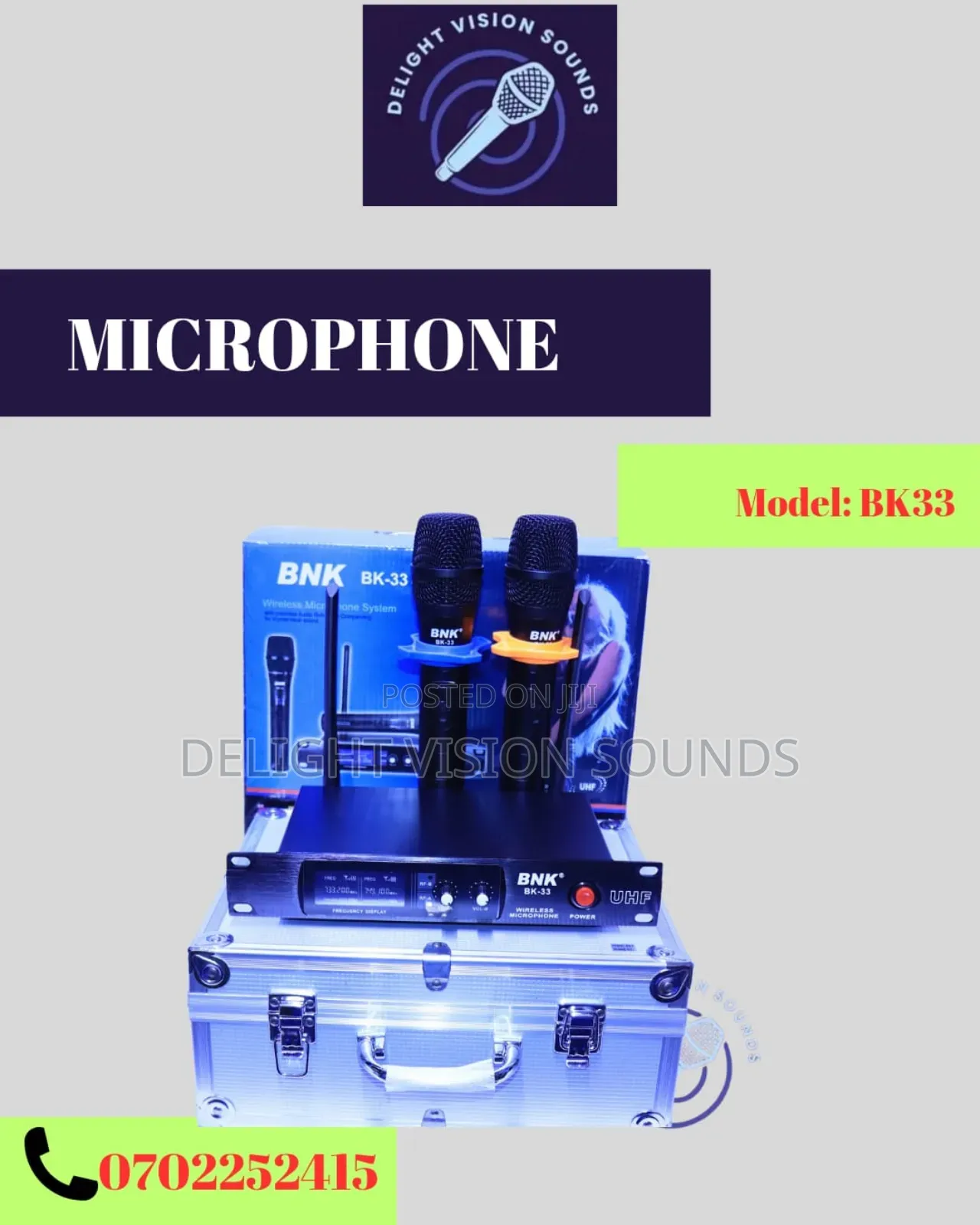 Bnk(Bk-33) True Wire Less Microphone