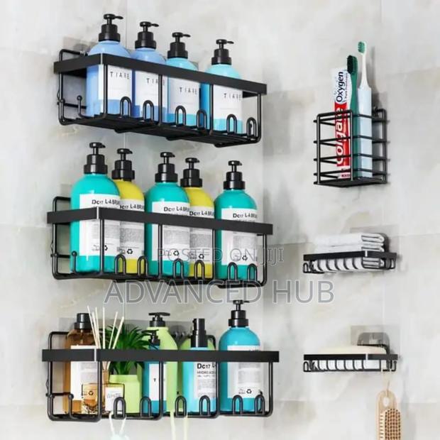 6pc Set Shower Caddy Shelf Bathroom Organizer - thumbnail 2