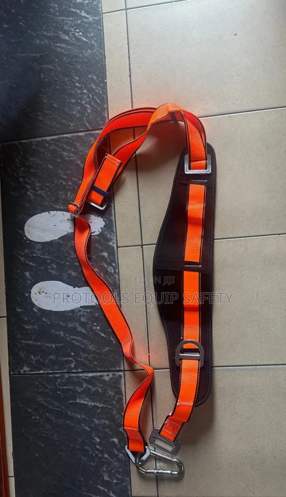 Black Orange Safety Belt