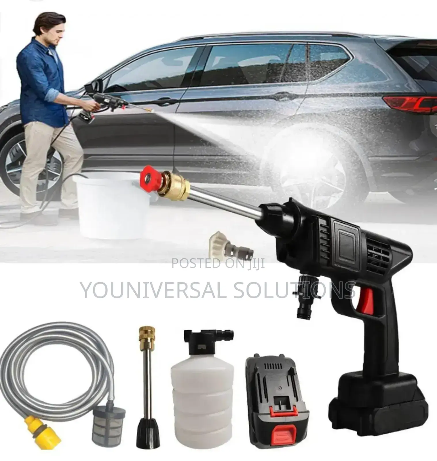 Car Wash Spray Gun Wireless Machine With Portable Lithium Battery