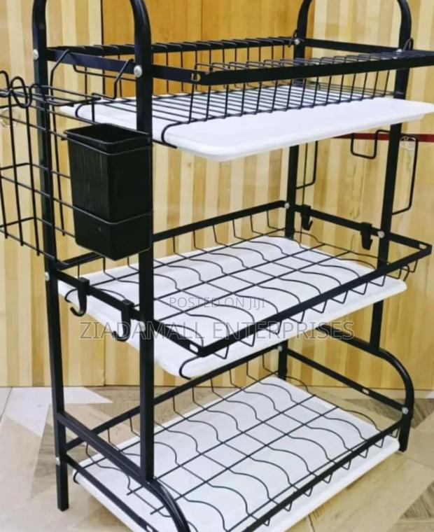 Sleek Smart: Executive 3-Tier Dish Rack for Modern Kitchens