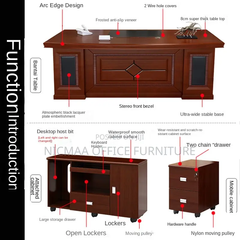 2.2m Command Presence, Refined Design Executive Desk