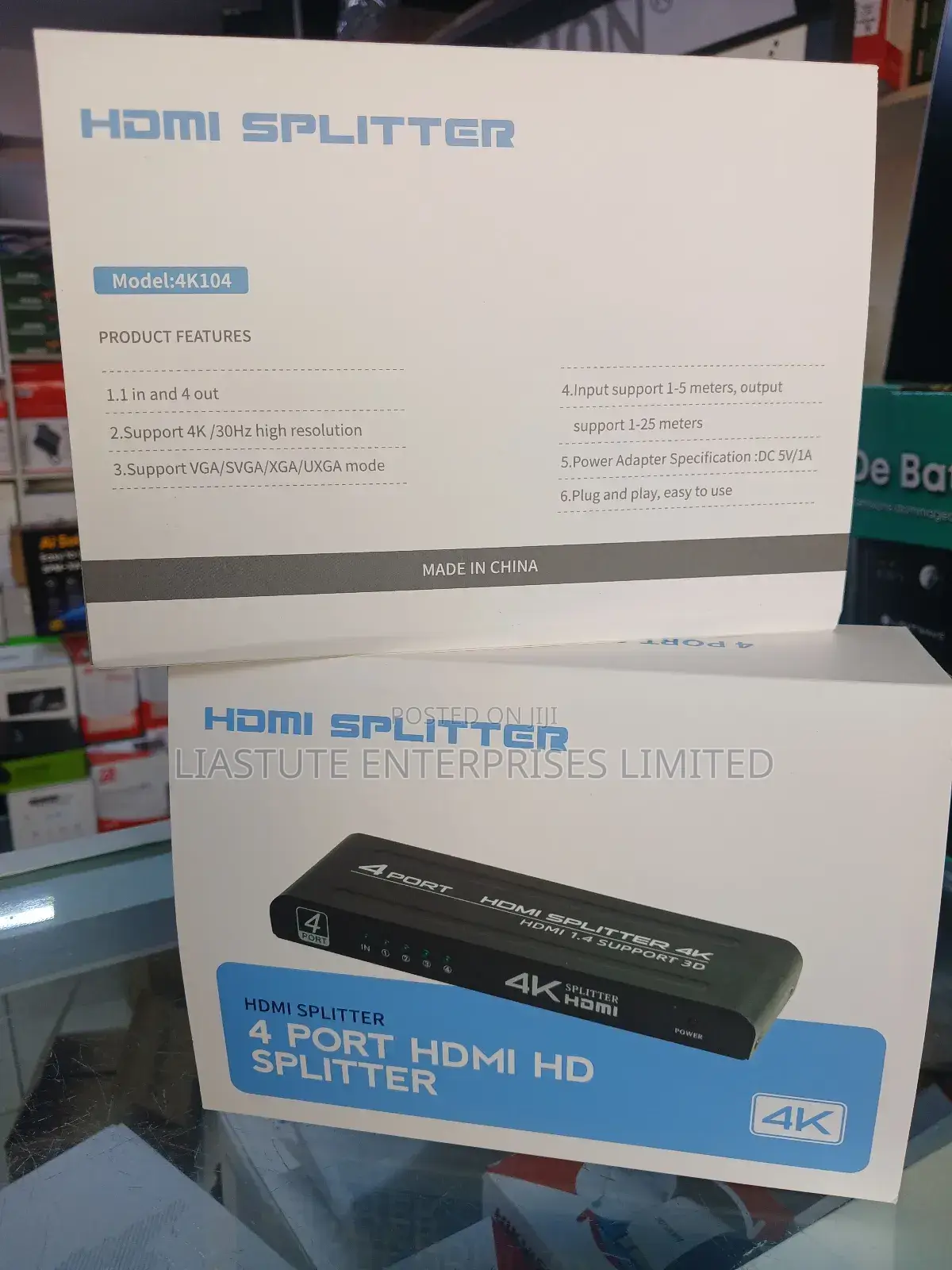 4-Port Hdmi Splitter, Model: 4k104