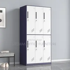 6-Door Metal Locker Cabinet Secure, Sleek Durable