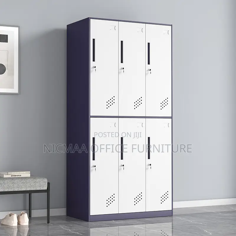6-Door Metal Locker Cabinet Secure, Sleek Durable