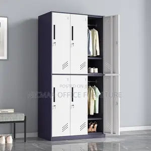 6-Door Metal Locker Cabinet Secure, Sleek Durable