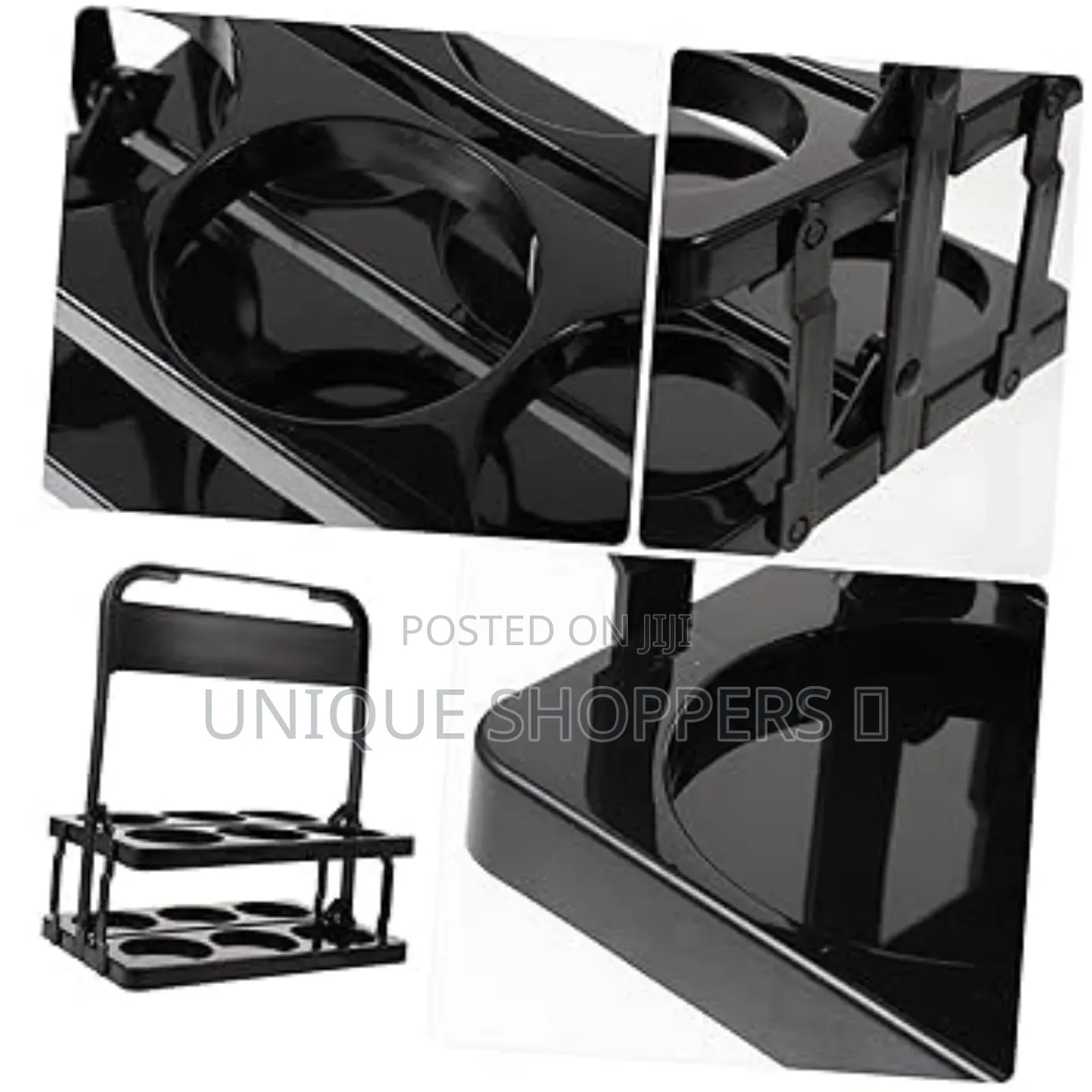 Portable Foldable 6 Bottle Organizer Carrier Rack